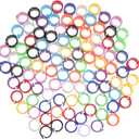 100 Pcs Bird Leg Bands Parakeet Supplies Birds Identification Pigeons Foot Rings Chicken Thigh Tag para Periquitos Australianos 4mm Chicken Bands Parrot Foot Rings to Stack (As Shown)