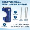 Dog Front Leg Brace: Adjustable Splint for Ankle, Front Leg, Ankle, Fore Limb, Sprain Wrap with Removable Metal Springs and Reflective Edge, for Arthritis, Sprains, and Injury Support(L)