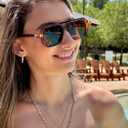 FEISEDY Vintage Square 70s Flat Aviator Sunglasses Women Men Classic Retro Stylish Frame UV400 Sunglasses B2622