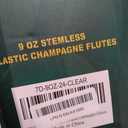FOCUSLINE 24 Pack 9 Oz Clear Plastic Champagne Flutes, Stemless Plastic Champagne Glasses Clear, Heavy Duty Toasting Glasses, Shatterproof and Disposable Cups Perfect For Any Party
