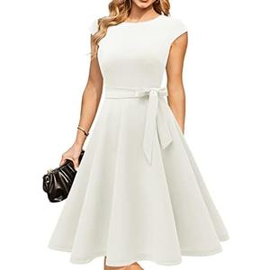 DRESSTELLS Women's Cocktail Dresses, Formal Wedding Guest Modest Church Vintage Holiday Party Evening Dress, size Large DRESSTELLS Women's Cocktail Dresses, Formal Wedding Guest Modest Church Vintage Holiday Party Evening Dress, size Large