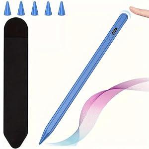 Stylus Pen for iPad 9th&10th Generation, Fast Charge for iPad Pencil, Stylus Pen with Palm Rejection, Pen for iPad Pro 11/12.9 inch(2018-2023), iPad mini 5/6/Air 3/4/5, iPad 6/7/8/9/10(Navy Blue)