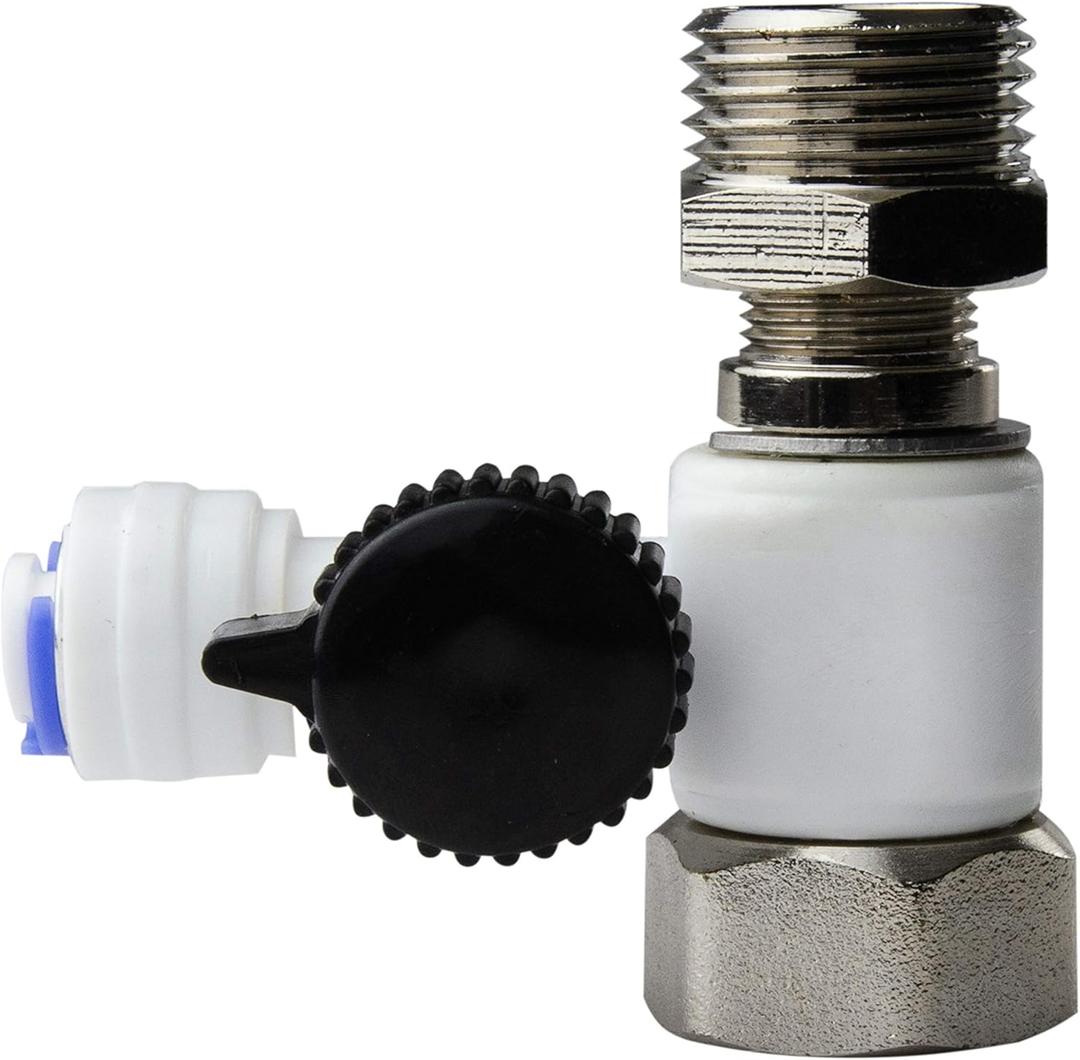 iSpring AFW43 Water Systems Feed Water Adapter, Fits 1/2" NPT and 3/8" COMP, Cold Water Supply Valve