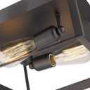 Emliviar 2-Light Ceiling Light, 12" Flush Mount Ceiling Lighting Fixture, Oil Rubbed Bronze Finish, 3040-2 ORB