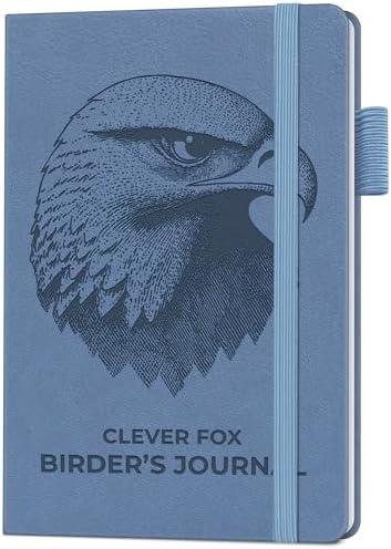 Clever Fox Birder's Journal Pocket – Bird Watcher Log Book & Nature Journal for Adults – Best Birding Lover Gifts for Men & Women – Birders Watching Notebook – Birdwatching Accessories (Smoke Blue)