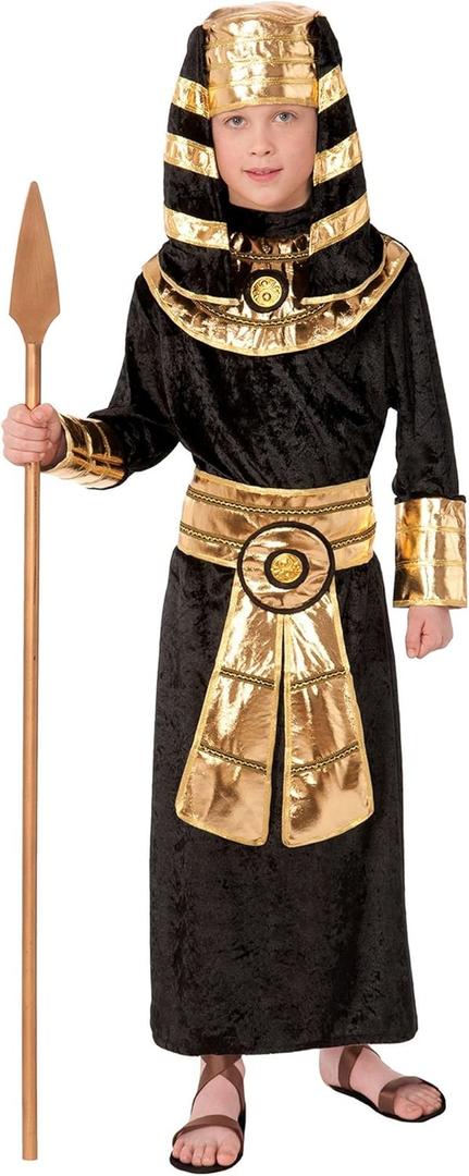 Forum Novelties Pharaoh Costume,Black/Gold Large