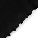 SOFIA'S CHOICE Women's Ribbed Tank Tops Lettuce Trim Cap Sleeve Top Summer Casual Fitted Basic Tee Shirts Black Small (Black, S)