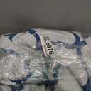 Melodieux Moroccan Printed Room Darkening Blackout Grommet Curtains for Living Room Bedroom, 52 by 63 Inch, Off White/Royal Blue (2 Panels)