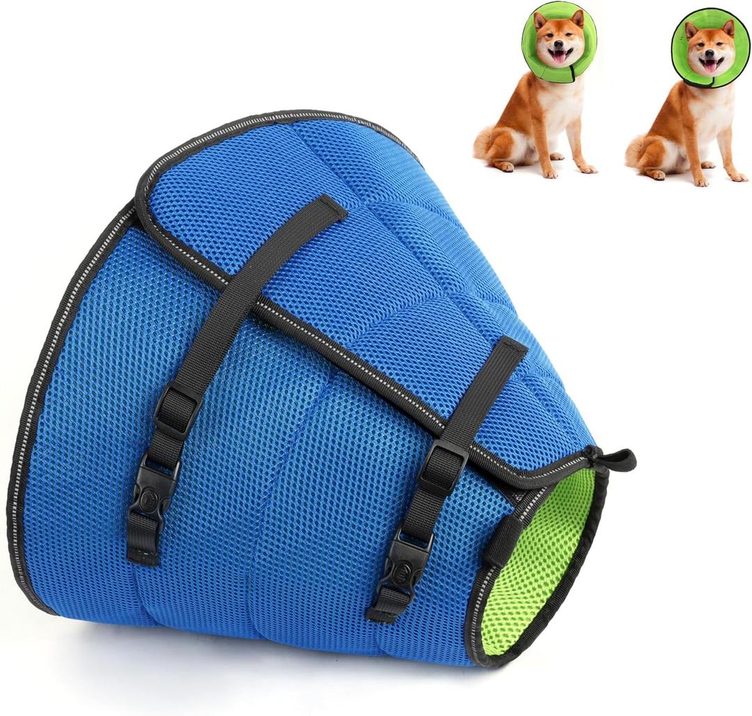 Dog Cone for Dogs After Surgery, Pet Recovery Soft Cone Callar, Pet Recovery Cone Collar Adjustable to Stop Licking Scratching Wound (L)