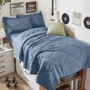 5-Piece Twin XL Comforter Set, Dusty Blue Bed in a Bag