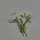 10Pcs Artificial Fake Flower Plants Silk Chrysanthemum Ball Hydrangea Arrangements Wedding Bouquets Decor Home Kitchen Garden Party Table Floral Centerpieces DIY(White)