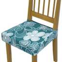 Chair Seat Covers Dining Room Set of 6,Soft Printed Patterned Stretch