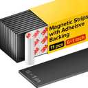 Magnetic Strips with Adhesive Backing - Magnetic Tape for Crafts - Tool and Knife Magnet Strips for Kitchen, Garage and Garden - Adhesive Magnetic Tool Holder Strip for Wall (11 Pieces, 6" x 1")