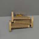 3pcs Cat Wall Steps, Climbing Mounted Furniture, Shelves With Hemp Rope Covered, Solid Wood Ladder for Playing and Climbing (Large-Wood)