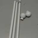 ENJOYBASICS No Drill Curtain Rods for Window, 5/8 Inch Diameter Renter Friendly Drapery Rod with Adhesive Brackets without Drilling, Adjustable from 27 to 52 Inches, White