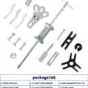 ATPEAM 17pcs Slide Hammer Dent Puller Set, 5lb Slide Hammer Axle Bearing Dent Hub 2 3 Internal External Gear Puller Set Auto Body Truck Repair Took Kits