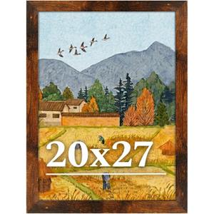 20x27 Picture Frame for Wall Display, 20x27 Brown Picture Frame with Shatter Resistant Plexiglass, Stable and Sturdy 20 x 27 Poster Frame for Wall Display, Handpicked Gift Collection, 1 Pack
