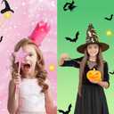 12 Set Princess and Witch Gift Bulk Including 12 Pcs Pink Pentagram Wand Star Ballpoints and 12 Pcs Green Stripes Witch Broom Pens With Organza Bags for Halloween Party Favors Supplies Decorations