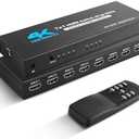 NEWCARE HDMI Switch 7 in 1 Out 4K@60Hz, 7x1 HDMI Switcher with IR Remote, 7 Port HDMI Selector Box Support HDMI2.0, Dolby Vision/Atmos, HDR10 for Xbox, Switch, PS5/4, Roku, Fire Stick