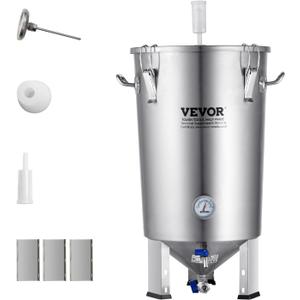 VEVOR Fermentation tank 8 Gallon Stainless Steel Beer Brew Fermentor Brew Bucket Fermentor for Home Brewing with Conical Base Brewing Equipment