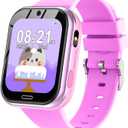 Smart Watch for Kids, Kids Smart Watch Toys 19 Games Touch Screen Watch Camera Music Video Pedometer Calculator Alarm Clock Learn Card Audio Book Calendar, Gift for Boys Girls Ages 4-12, Rose