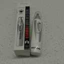 Ear and Nose Hair Trimmer Clipper - 2025 Professional Painless Eyebrow & Facial Hair Trimmer for Men Women, Battery-Operated Trimmer with IPX7 Waterproof, Dual Edge Blades for Easy Cleansing White