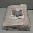 MIULEE 100% Blackout Linen Textured Curtains for Bedroom Solid Thermal Insulated Natural Beige Grommet Room Darkening Curtains & Drapes Luxury Decor for Living Room Nursery 52 x 84 Inch (2 Panels)