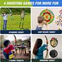 HYES 2 Pack Kids Bow and Arrow with 29" Large Dart Board, LED Light Up Archery Set with 24 Suction Cup Arrows, Indoor Outdoor Sport Toys Gifts for 3 4 5 6 7 8 9 10 11 12 Year Old Boys Girls