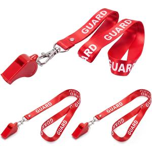 Yexiya Guard Whistle with Lanyard Emergency Lifeguard Whistles Plastic Whistle for Lifesaver Men Women
