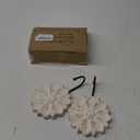 Decorative Wall Mounted Flower Hooks, White Distressed Wood Hanging Hooks, Farmhouse Boho Coat Rack for Hanging Things, Towels, Purse