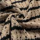 SOLY HUX Women's Striped Knit Top Ruffle Sleeve Crew Neck Going Out Summer Sweater Vest