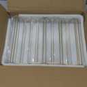 EHWINE 8 Pack Acrylic Sign Holder 8.5 x 11, Double Sided Gold Picture Frame Stand up Table Top Sign Holders, Clear Display Stand Menu Flyer Holder for Wedding Party (Provide Non-slip Mats)