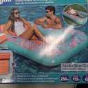 Aqua Inflatable Tanning Pool Lounger, Premium Pool Float with Cupholders and Removeable Pillow for Relaxation and Fun, 71 x 48"