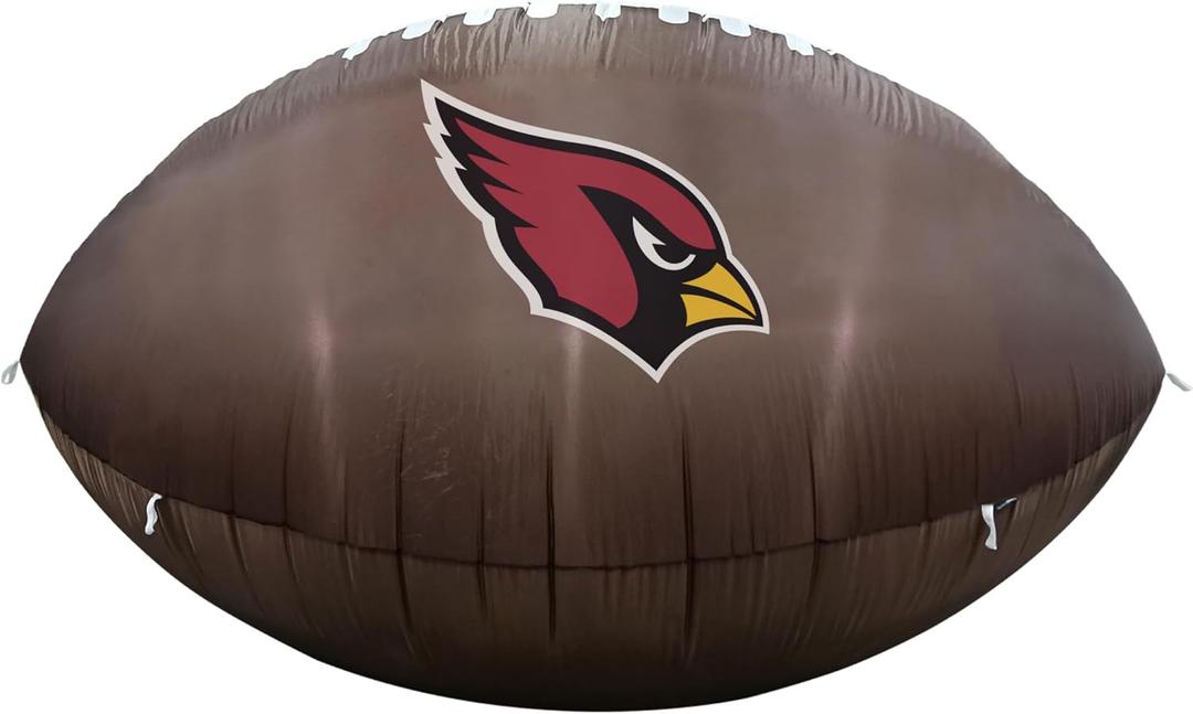 FANMATS NFL Inflatable Football - Self Inflating Inflatable Display, Built-In Blower & Tethers, Official Team Logo – Show Your Spirit All Year Round