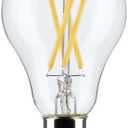 Satco S21872 5.5 Watt A15 LED Bulb, Clear, Intermediate Base, 2700K, 450 Lumens, 2-Pack