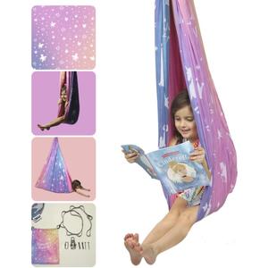 2025 Hug Sensory Swing to Provide Calm and Support Special Needs (Pink Unicorn Rainbow Design) Safe Calming Therapy