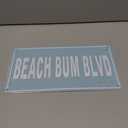Retro Metal Sign Vintage Tin Sign Beach Bum BLVD Sign for Plaque Poster Cafe Wall Art Gift 12'' x 6''