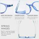 HEEYYOK 1.75 Round Reading Glasses For Women Round Readers Womens For Small Face Spring Hinges Ladies Colorful cheaters reading glasses 4Pack