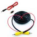 Upgraded Version Thickened 34FT/10m Backup Camera RCA Video Cable,RCA Male to Male Plug Car Rear View Parking Backup Camera Video Audio Extension Cable with Detection Trigger Wire
