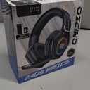 Ozeino Wireless Gaming Headset with Flip Microphone, RGB Lighting Gaming Headphones for PS5, PS4, PC - 2.4GHz USB & Type C Transmitter