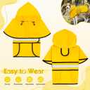 Weesiber Dog Raincoat, Adjustable Waterproof Dog Rain Jacket Poncho with Reflective Strip and Leash Hole, Lightweight Pet Rain Coat for Small to X-Large Dogs (M, Yellow)