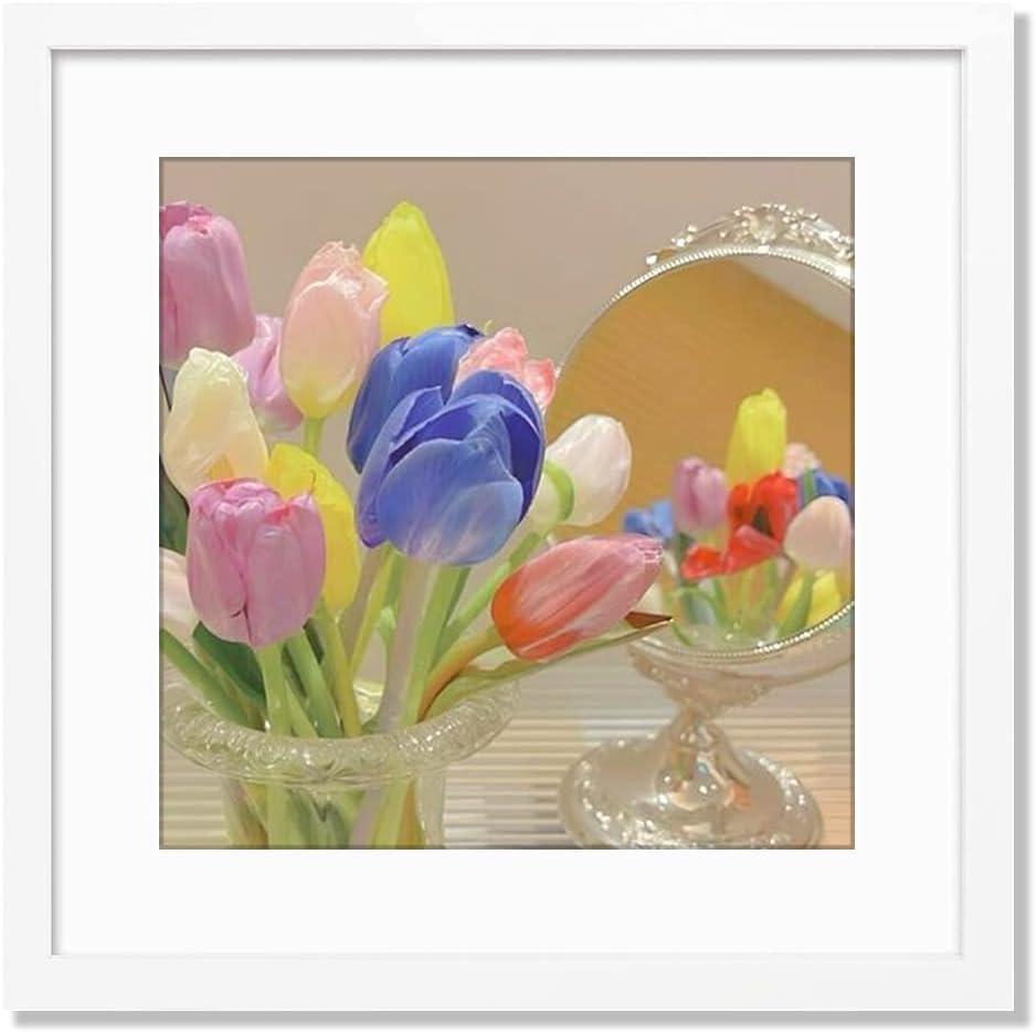 17x17 White Picture Frame Mat for 13x13 Photo Wall Mounting Poster Frame-1pcs