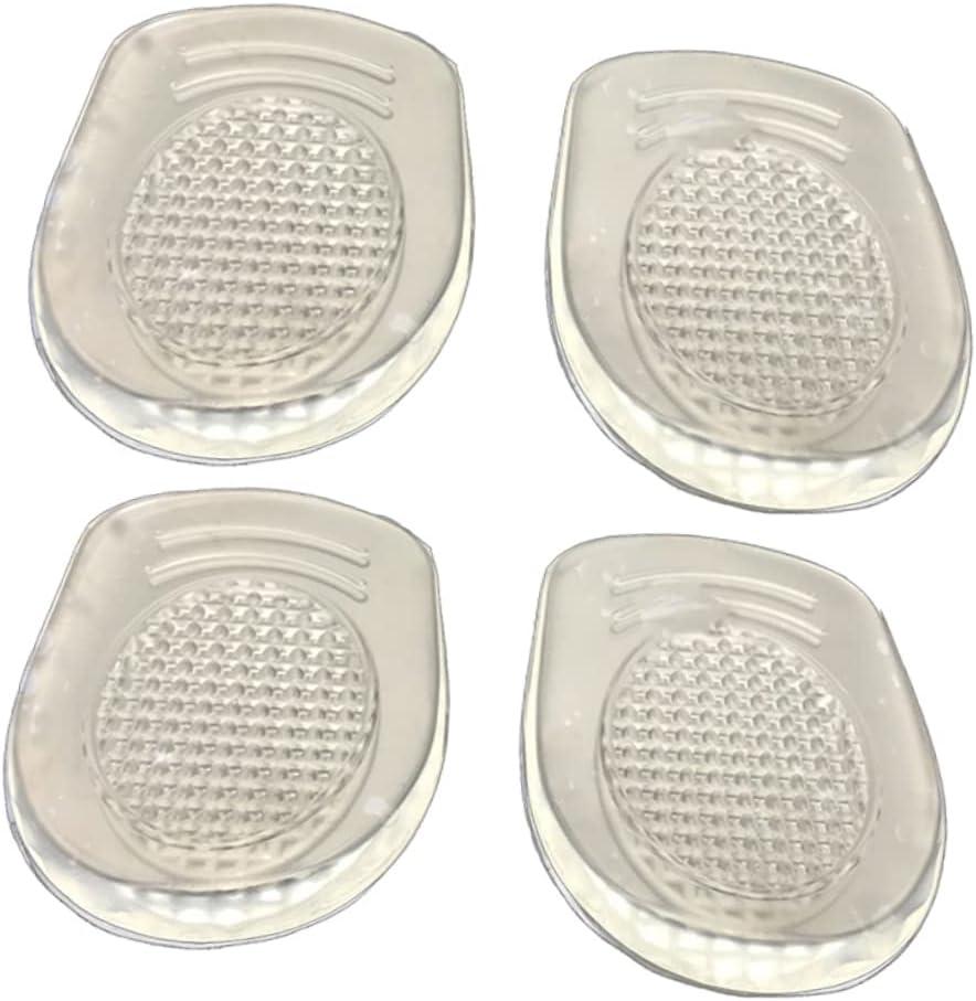 4-Pack Silicone Heel Pads Half Insoles for Men Women Size 35-39 Comfortable Portable Fatigue