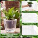 Self Watering Plant Pots, 4.3''/5.1''/6.6'', Transparent, 24 Pcs