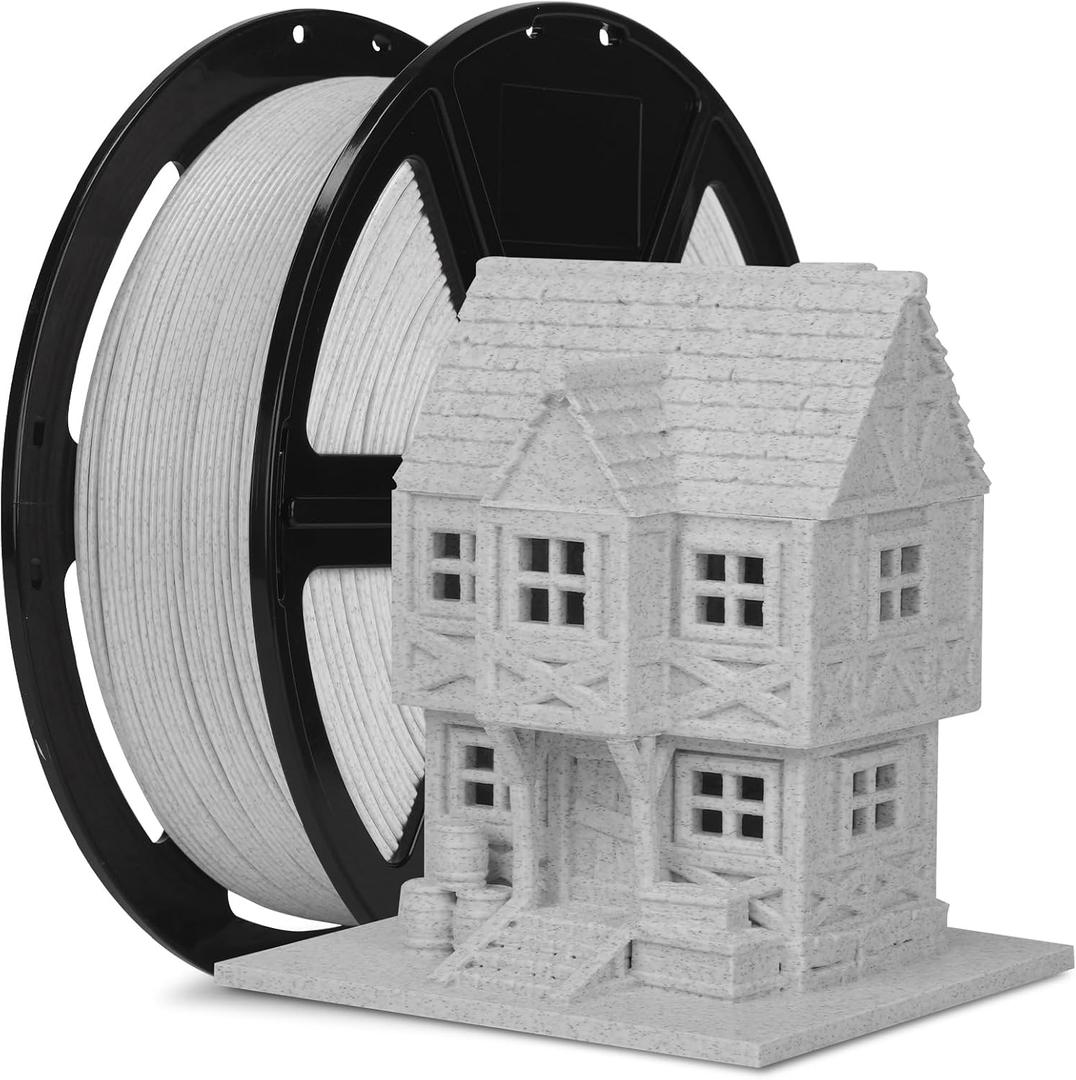 FLASHFORGE Rapid PLA Filament 1.75mm Marble Black, Max 500mm/s High Speed Printing, 3D Printer Filament 1kg Spool, Dimensional Accuracy +/- 0.02mm, Enjoy Exceptional Print Quality