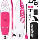 Inflatable Stand Up Paddle Board with SUP Accessories,Inflatable Paddle Boards for Adults & Youth, Anti-Slip EVA Deck,Wide Stance,Dual Action Pump,108L Backpack