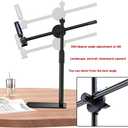 HVAYING Overhead Phone and Camera Mount Stand for YouTube Live Video Cooking Makeup and Crafts - Compatible with iPhone Logitech Webcam