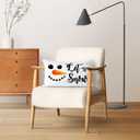 QIYUHOY Christmas Snowman Snowflake Winter Throw Pillow Covers, Let It Snow Pillow Case, Holiday Christmas Xmas Gift,12x20 Inch Pillowcase, Home Bedroom Living Room Girls Room Decor