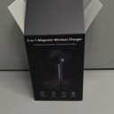 3 in 1 Magnetic Wireless Charging Station, 15W Fast Charger Stand for iPhone, Phone Charger Stand for Desk Nightstand, for iPhone 17/16/15/14/13/12, Apple Watch & AirPods, 18W Adapter Included -Black