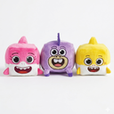 Baby Shark's Big Show! Song Cube Chucks Plushie with Baby Shark Theme Song Cute Stuffed Animals for Toddlers, 3 Pack